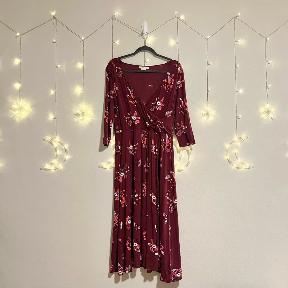 Boden Plum Purple Floral Maxi Dress - Picture 2 of 5